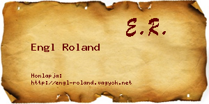 Engl Roland névjegykártya